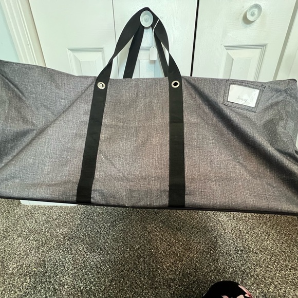 Thirty-One Charcoal Duffel Bag with Black Handles